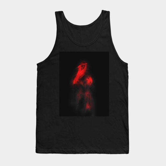 Beautiful girl, like in dream. Beautiful tufts of hair. Bright red. Dark. Tank Top by 234TeeUser234